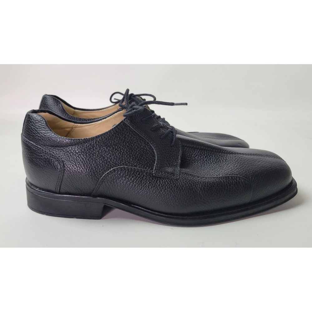 Studio Belvedere Baybridge Mens Black Pebbled Leather Oxford Shoes 10EEE Wide